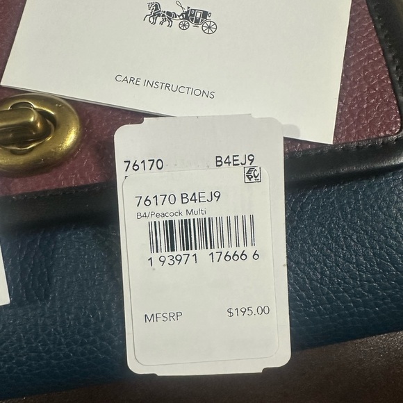 Coach Pink and Blue Crossbody Bag with Gold Chain - Picture 7 of 11